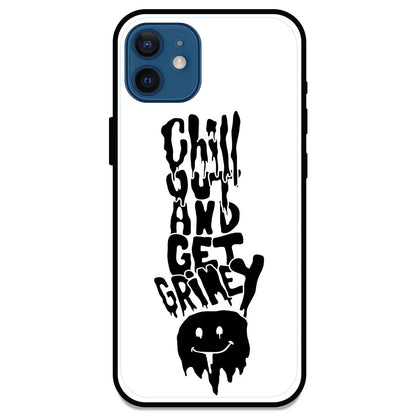 Chill Out - Glossy Metal Silicone Case For Apple iPhone Models- Apple iPhone 12