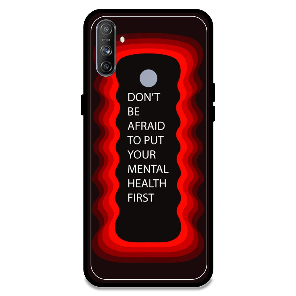 'Don't be Afraid To Put Your Mental Health First' - Red Armor Case For Realme Models Realme Narzo 20A