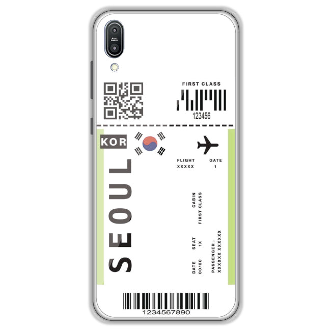 Seoul Ticket - Clear Printed Case For Asus Models asus zenphone max pro m1