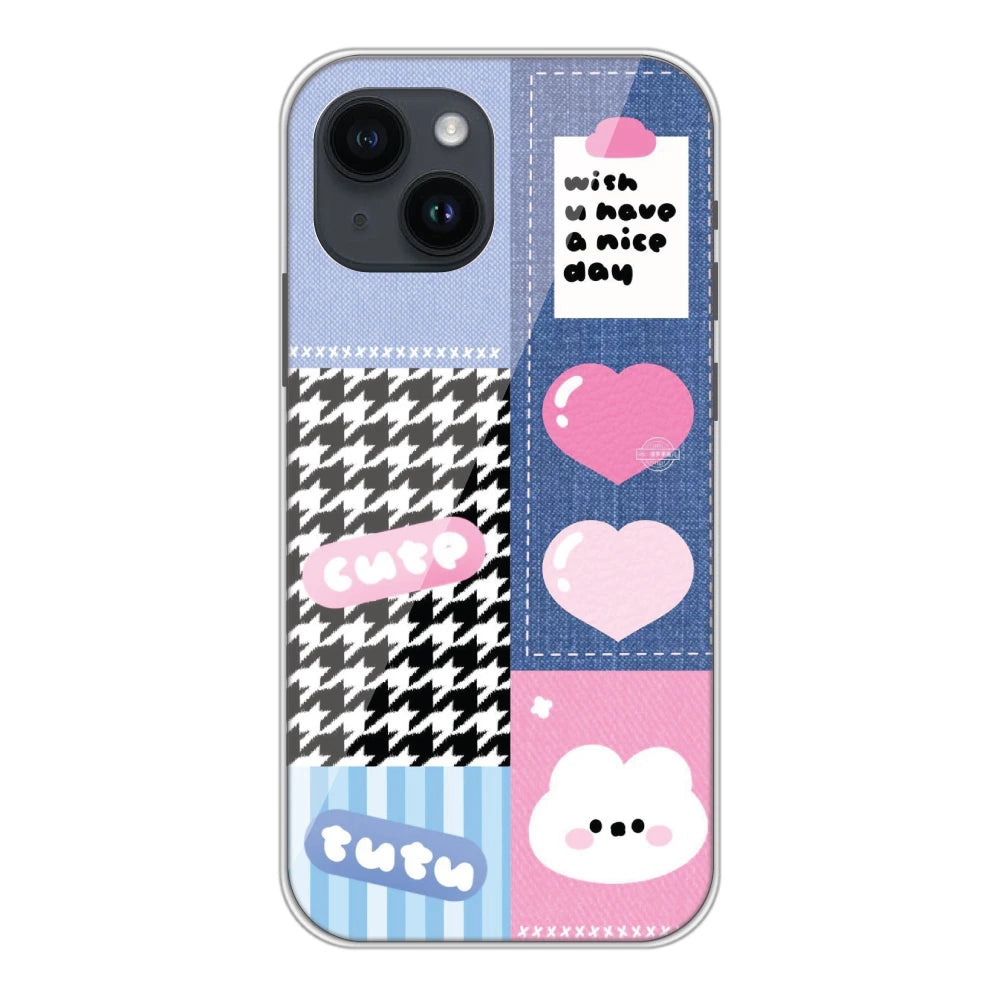 Cute Pink Bear Collage - Silicone Case For Apple iPhone Models apple iphone 13 mini