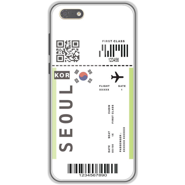 Seoul Ticket - Clear Printed Case For Honor Models Honor 7S