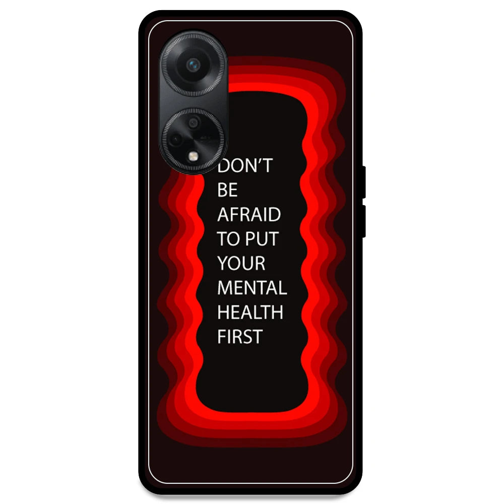 'Don't be Afraid To Put Your Mental Health First' - Red Armor Case For Oppo Models Oppo F23 5G