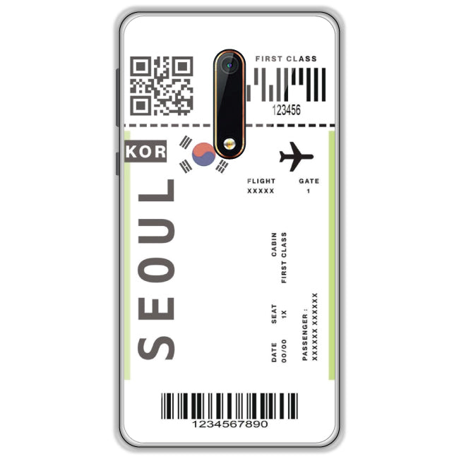 Seoul Ticket - Clear Printed Case For Nokia Models nokia 6.1 2018