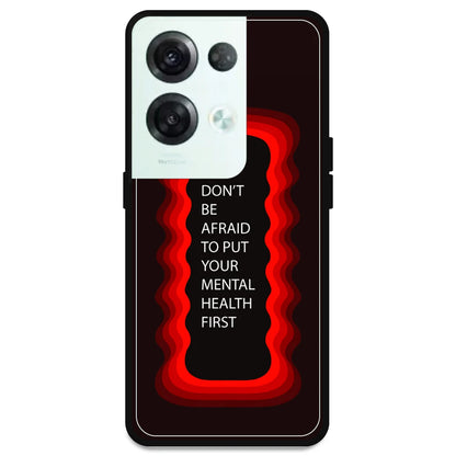 'Don't be Afraid To Put Your Mental Health First' - Red Armor Case For Oppo Models Oppo Reno 8 Pro 5G