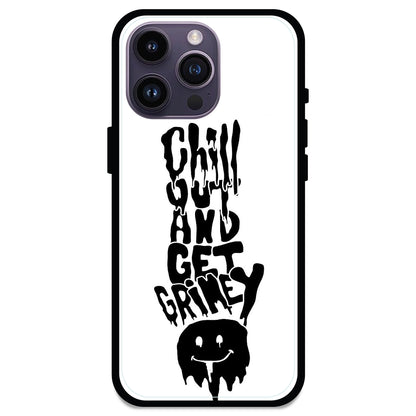 Chill Out - Glossy Metal Silicone Case For Apple iPhone Models- Apple iPhone 14 pro max