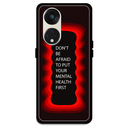 'Don't be Afraid To Put Your Mental Health First' - Red Armor Case For Oppo Models Oppo Reno 8T 5G