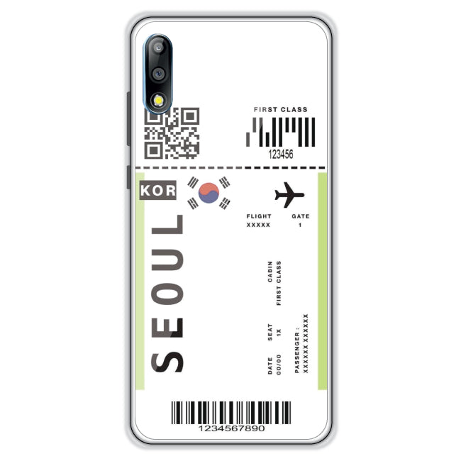 Seoul Ticket - Clear Printed Case For Asus Models asus zenphone max pro m2