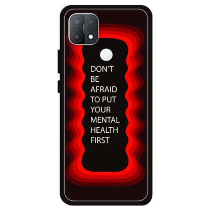 'Don't be Afraid To Put Your Mental Health First' - Red Armor Case For Oppo Models Oppo A15s