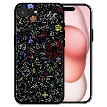 'Doodleverse Nightlife - Glossy Metal Silicone Case For Apple iPhone 16e