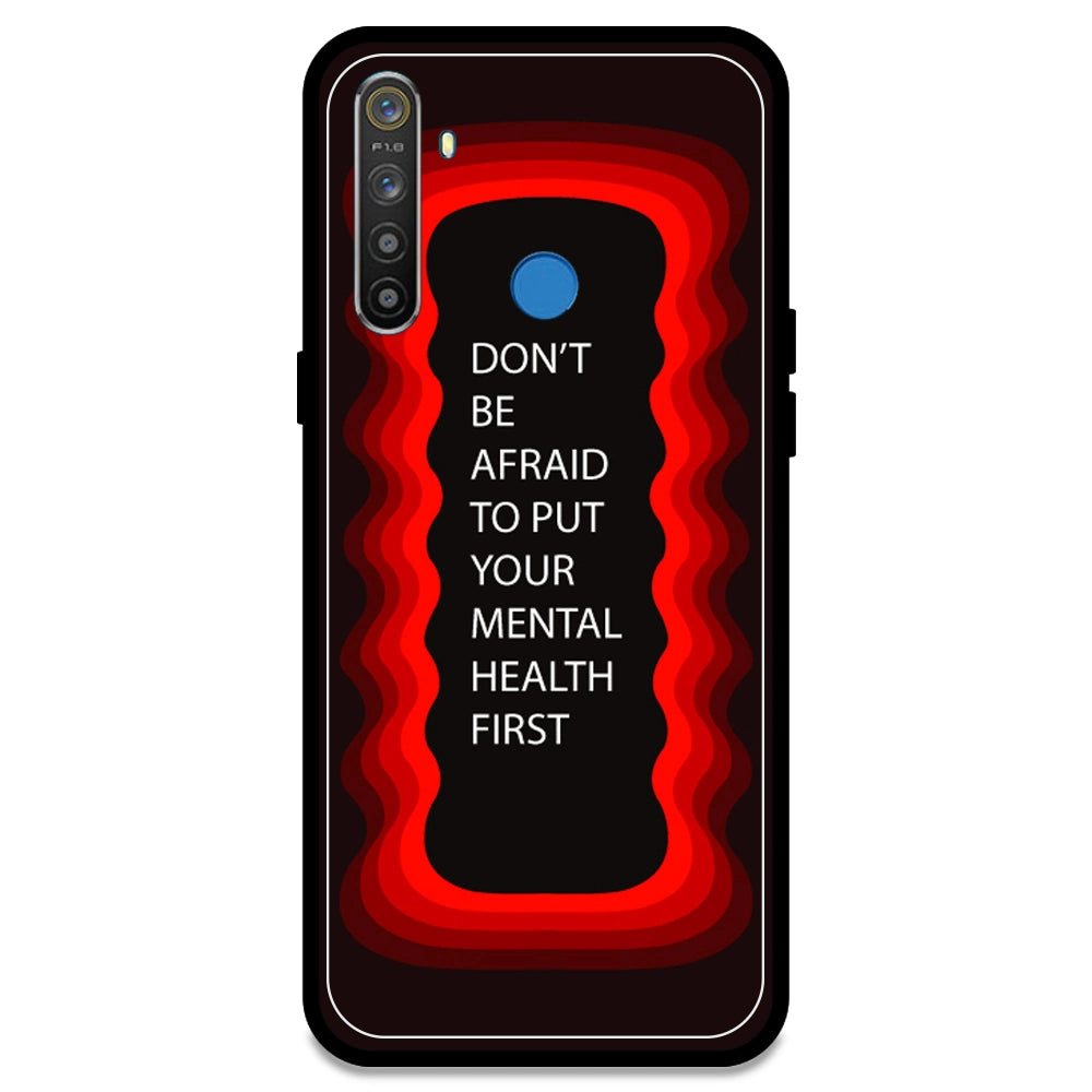 'Don't be Afraid To Put Your Mental Health First' - Red Armor Case For Realme Models Realme 5