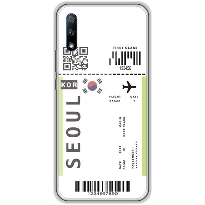Seoul Ticket - Clear Printed Case For Honor Models Honor 9X