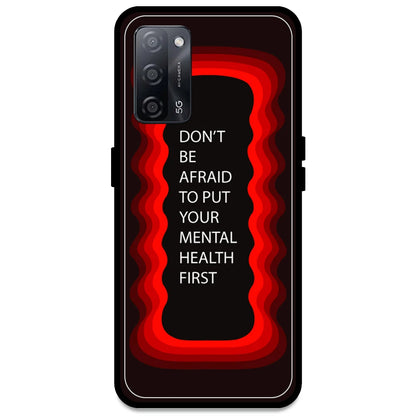 'Don't be Afraid To Put Your Mental Health First' - Red Armor Case For Oppo Models Oppo A53s 5G