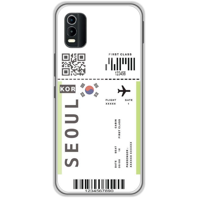 Seoul Ticket - Clear Printed Case For Nokia Models nokia c21 plus