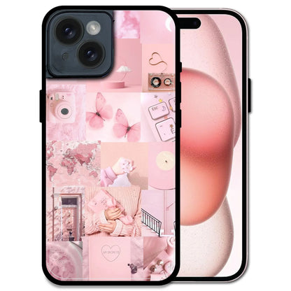'Blush Aesthetic - Glossy Metal Silicone Case For Apple iPhone 14 Plus
