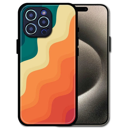 'Retro Waves - Glossy Metal Silicone Case For Apple iPhone 14 Pro Max