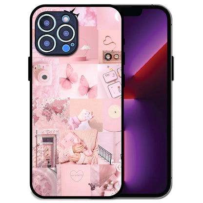 'Blush Aesthetic - Glossy Metal Silicone Case For Apple iPhone 14 Pro