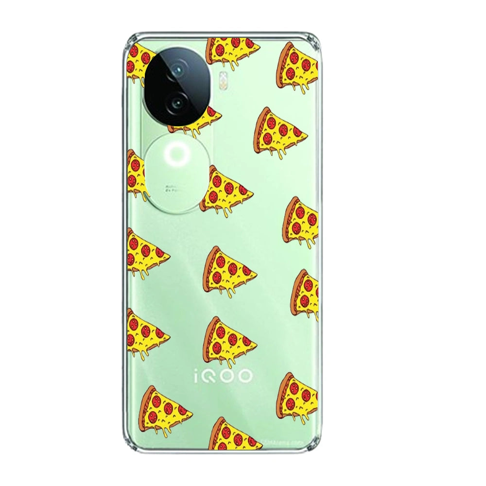 Pizza - Clear Printed Silicone Case For IQOO Infographic