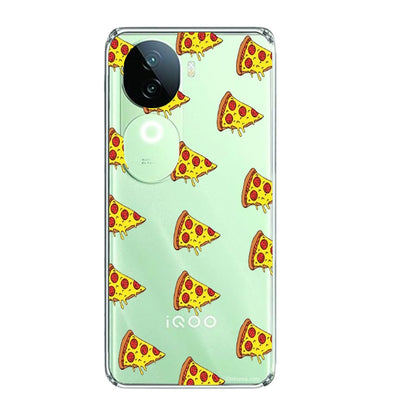 Pizza - Clear Printed Silicone Case For IQOO Infographic