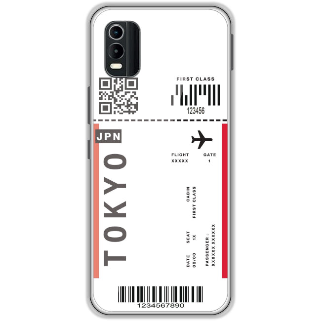Tokyo Ticket - Clear Printed Case For Nokia Models nokia c21 plus