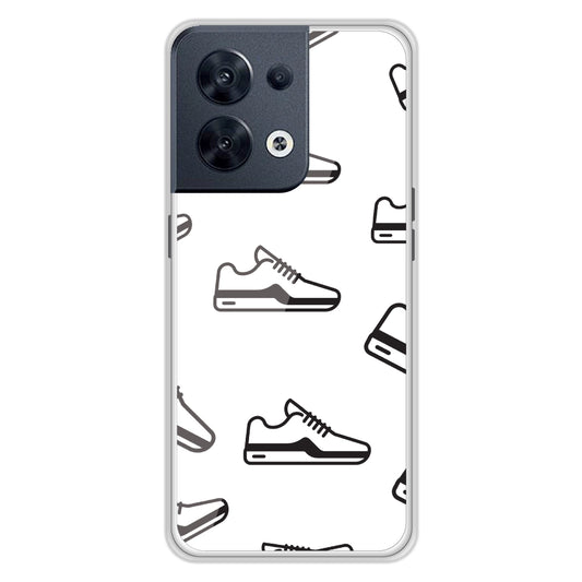 Black Sneakers - Clear Printed Silicon Case For Oppo Models