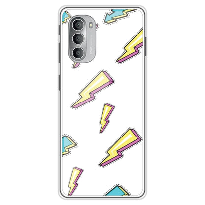 Lighting Bolts - Clear Printed Silicon Case For Motorola Models