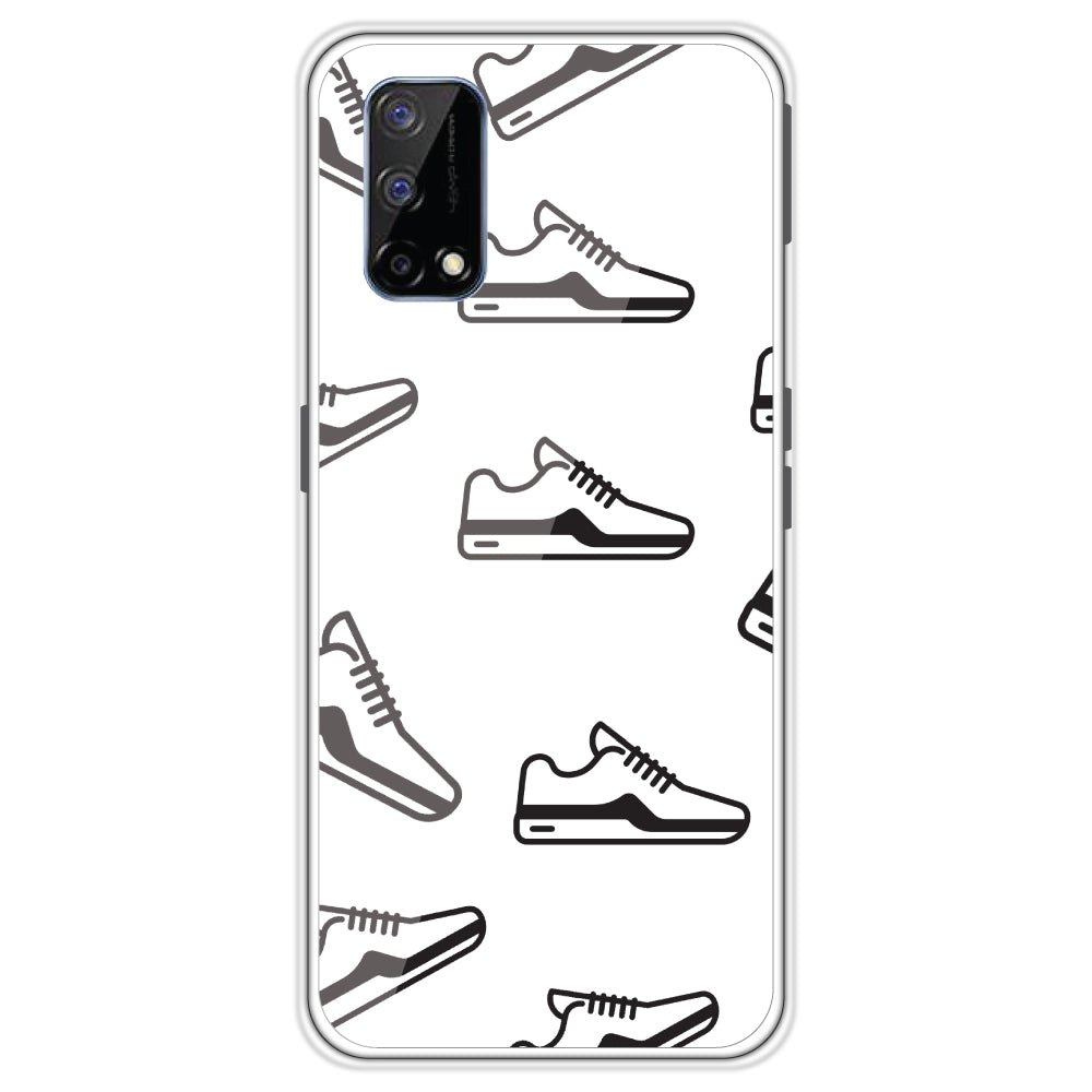 Black Sneakers - Clear Printed Silicone Case For Realme Models