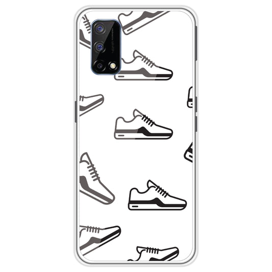 Black Sneakers - Clear Printed Silicone Case For Realme Models