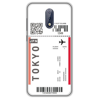 Tokyo Ticket - Clear Printed Case For Nokia Models nokia 6.1 plus