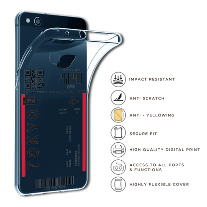 Tokyo Ticket - Clear Printed Case For Nokia Models infographic