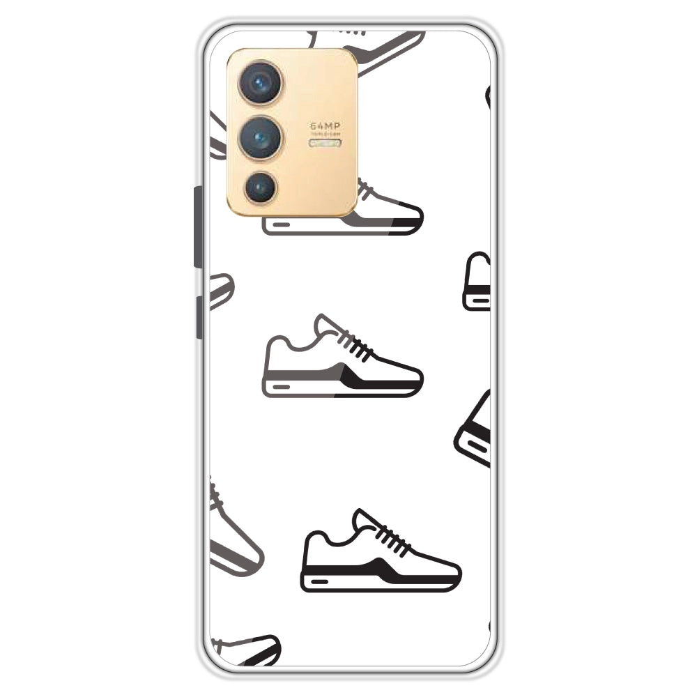 Black Sneakers - Clear Printed Case For Vivo Models