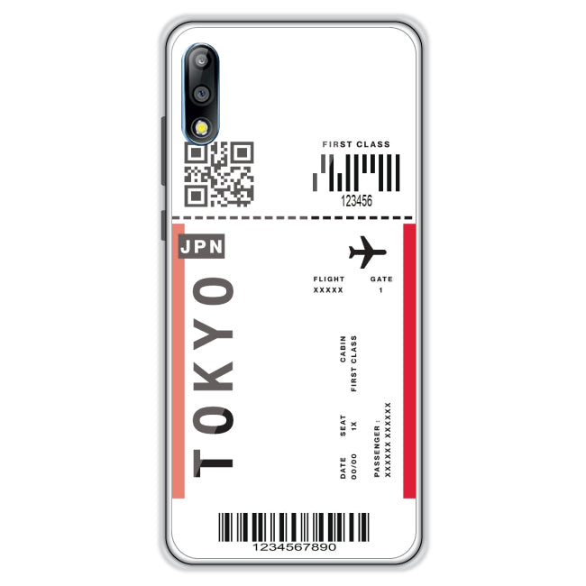 Tokyo Ticket - Clear Printed Case For Asus Models asus zenphone pro max 2