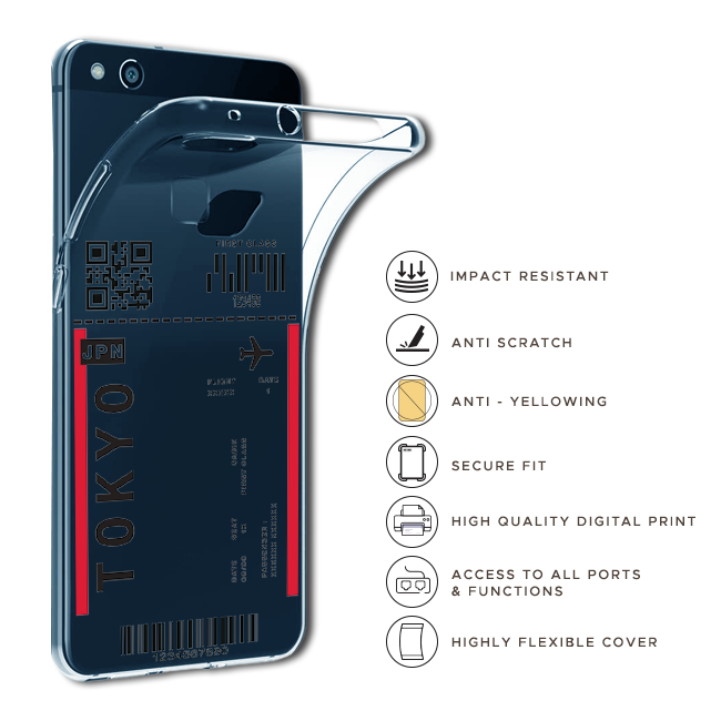 Tokyo Ticket - Clear Printed Case For Asus Models infographic
