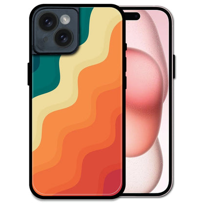 'Retro Waves - Glossy Metal Silicone Case For Apple iPhone 15 Plus