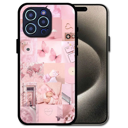 'Blush Aesthetic - Glossy Metal Silicone Case For Apple iPhone 15 Pro Max