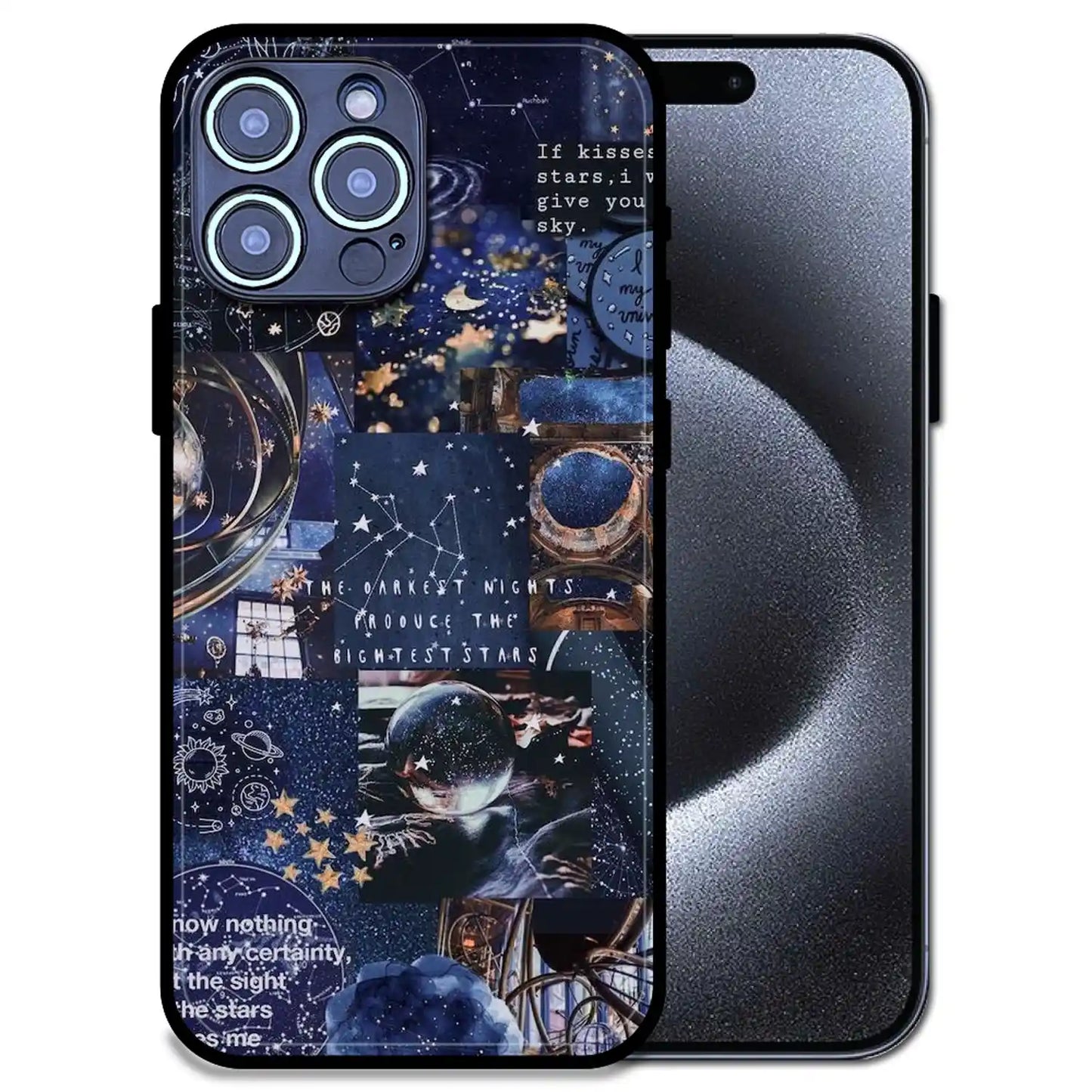 'Galaxy Dreamscape - Glossy Metal Silicone Case For Apple iPhone 15 Pro