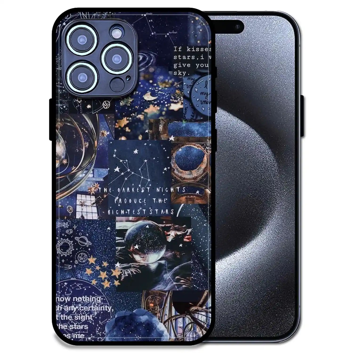 'Galaxy Dreamscape - Glossy Metal Silicone Case For Apple iPhone 15 Pro