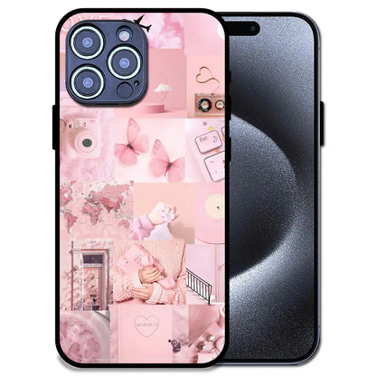 'Blush Aesthetic - Glossy Metal Silicone Case For Apple iPhone 15 Pro