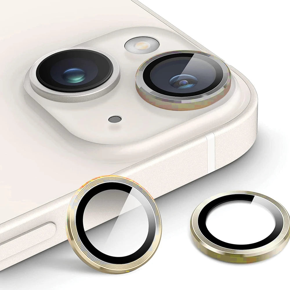 Metallic Camera Lens Protector- Gold iPhone 15