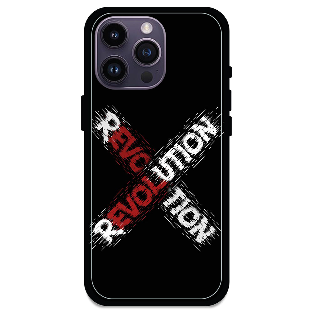 Revolution - Glossy Metal Silicone Case For Apple iPhone Models- Apple iPhone 14 pro max