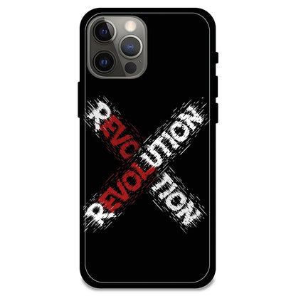 Revolution - Glossy Metal Silicone Case For Apple iPhone Models- Apple iPhone 12 pro max