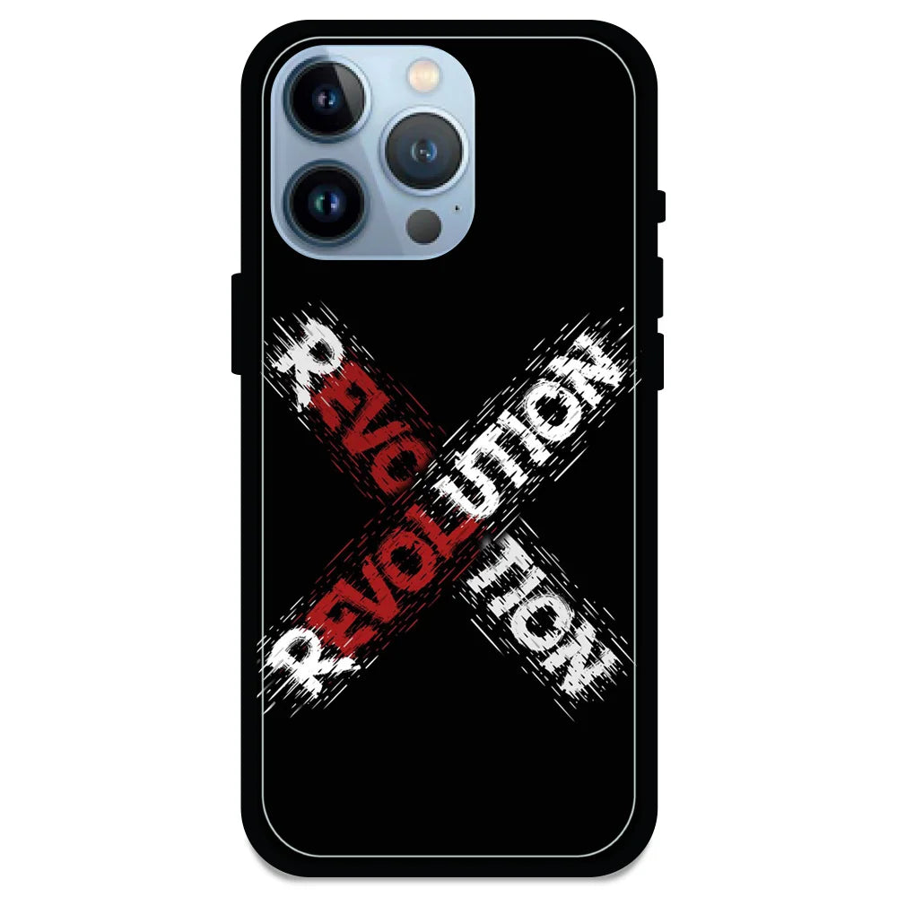 Revolution - Glossy Metal Silicone Case For Apple iPhone Models- Apple iPhone 13 pro max