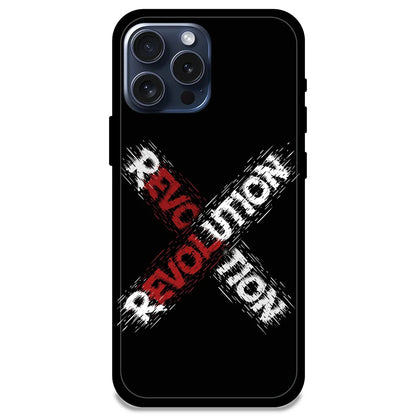 Revolution - Glossy Metal Silicone Case For Apple iPhone Models- Apple iPhone 15 pro