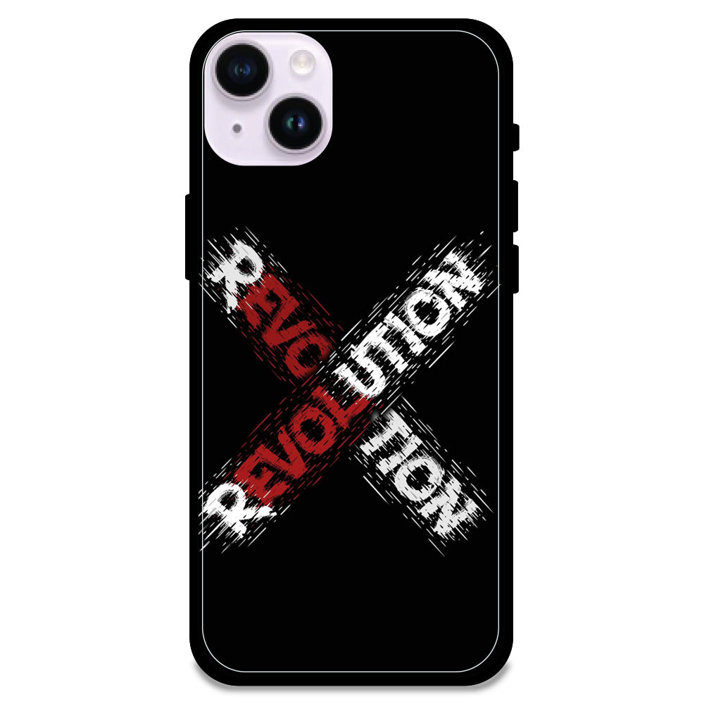 Revolution - Glossy Metal Silicone Case For Apple iPhone Models- Apple iPhone 14 plus