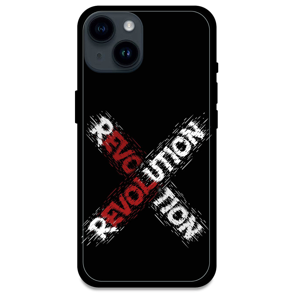 Revolution - Glossy Metal Silicone Case For Apple iPhone Models- Apple iPhone 14