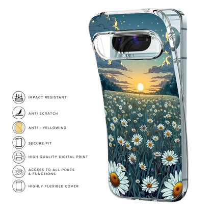 Daisy Sunset - Printed Silicone Case For Google Pixel Infographic