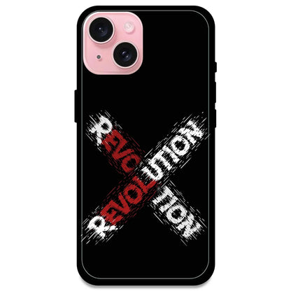 Revolution - Glossy Metal Silicone Case For Apple iPhone Models- Apple iPhone 15