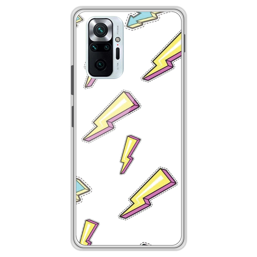 Lighting bolts - Clear Printed Case For Redmi Models
