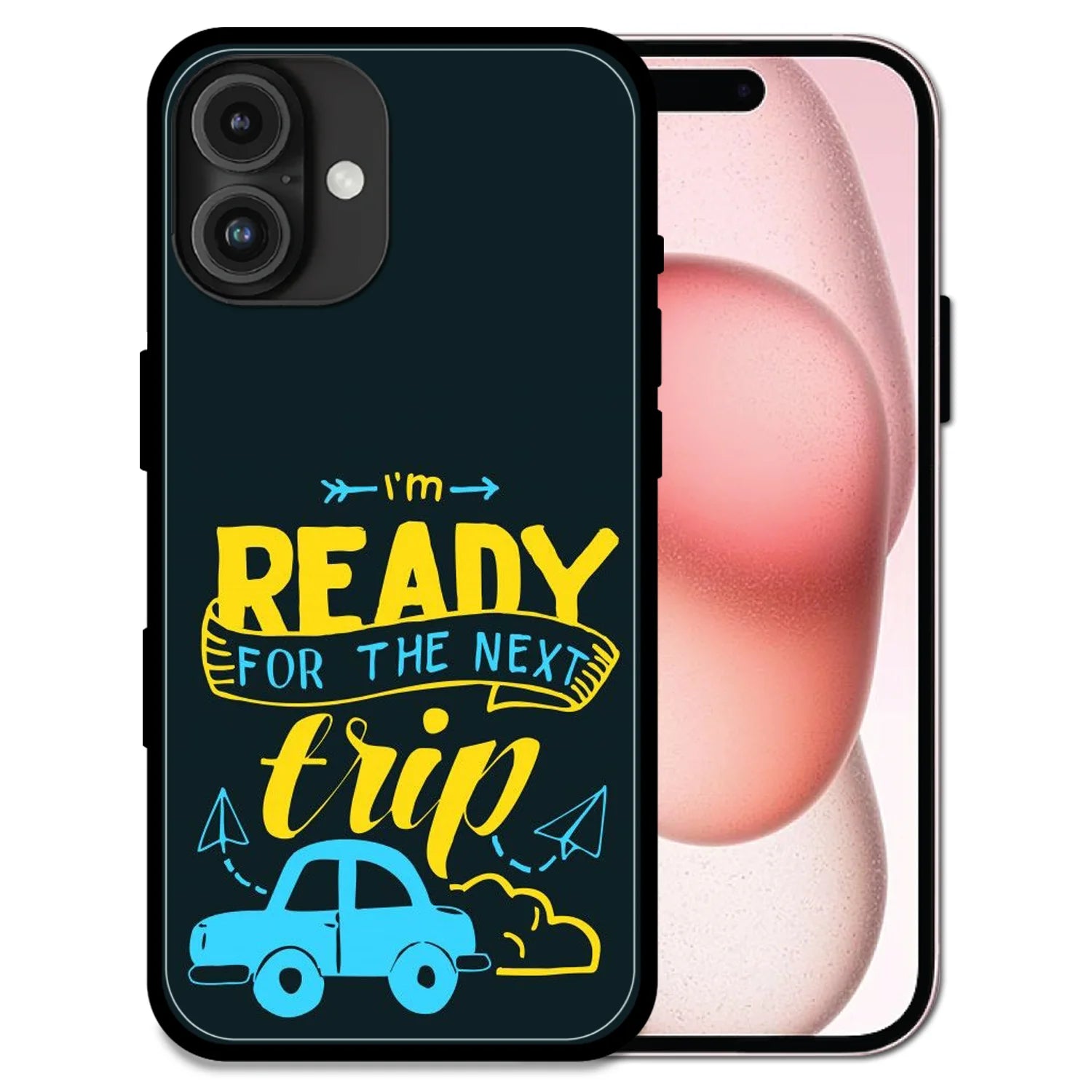 'Next Trip Vibes - Glossy Metal Silicone Case For Apple iPhone 16 Plus