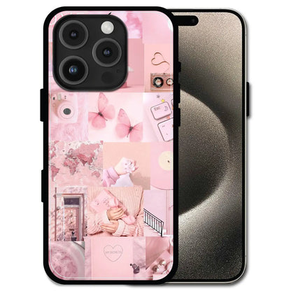 'Blush Aesthetic - Glossy Metal Silicone Case For Apple iPhone 16 Pro Max