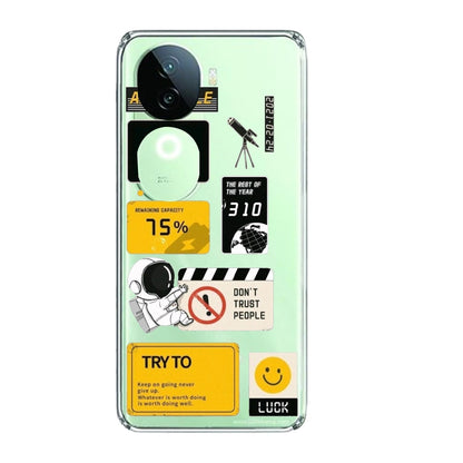 Space - Clear Printed Silicone Case For IQOO Infographic